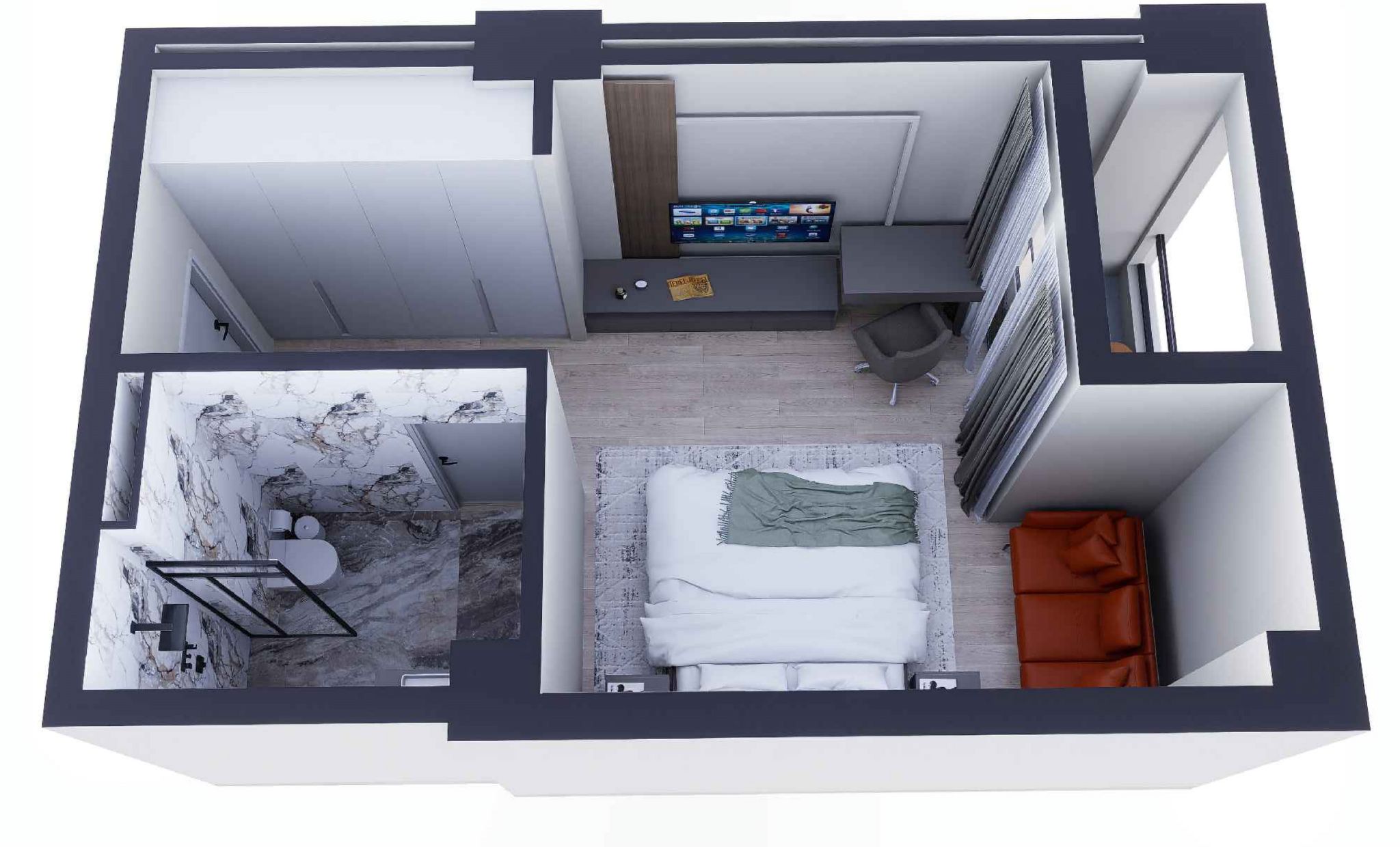 Apartment 1101 in Hestia Residence - 35.4 m²