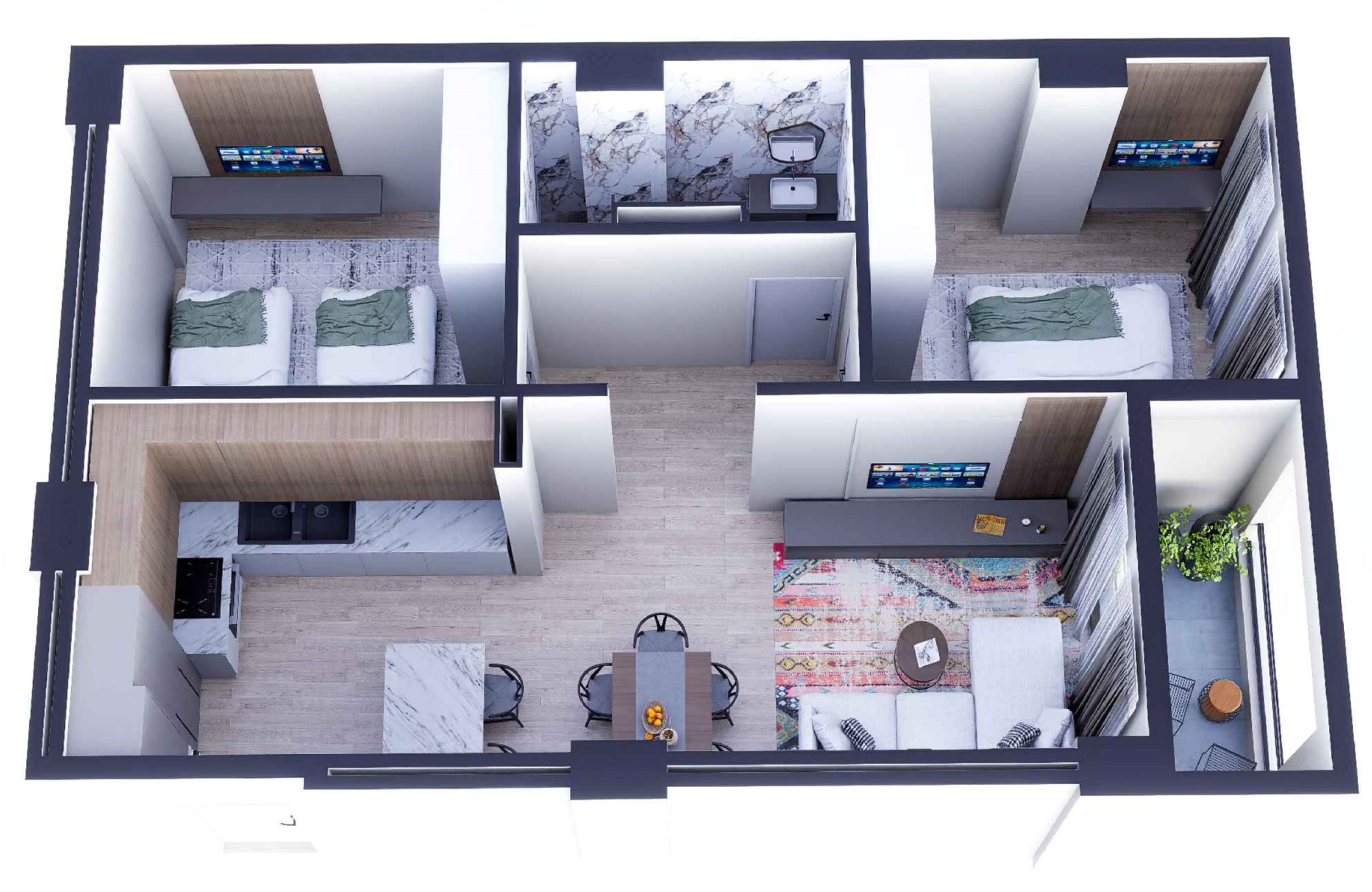 Large apartment 1208 - 85.9 m²